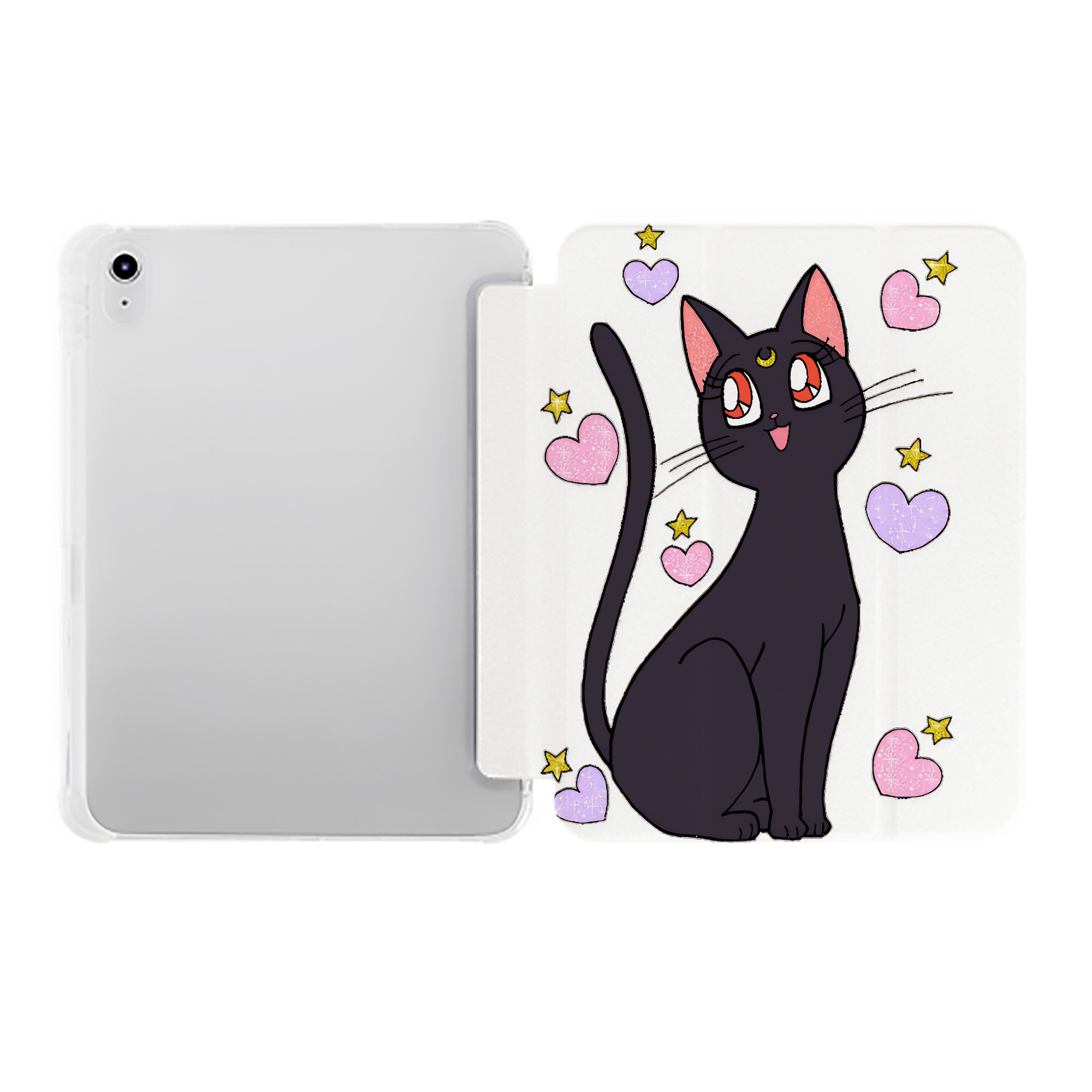 （画像用） 美少女戦士セーラームーン Sailor Moon IPad ケース ペン収納付き 三つ折りスタンド PUレザー×シリコン 対応機種9.5/10.5/10.9インチ